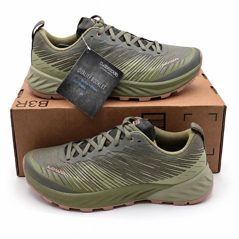 LOWA Amplux WS Women's 10 Men's 9.5 EU42.5 Avocado Rose Trail Running Shoes